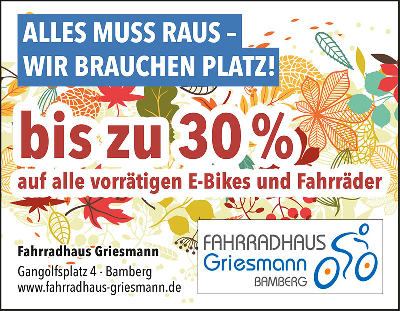 Herbst-Sale - Alle vorrätigen E-Bikes und viele Fahrräder reduziert! - Sichern Sie sich jetzt 10%, 20% und sogar 30% Rabatt!